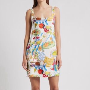 knee length dresses for ladies Sand Nature Square Neck Mini Dress main image 0